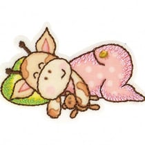Ecusson thermocollant girafe mignonne doudou 6,5x3cm