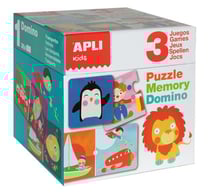 Cube 3 Jeux Puzzle Professions Memory Animaux Domino Transports