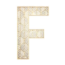 Lettre F en bois Alphabet géant ajouré 24 cm