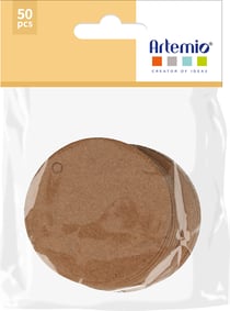 50 étiquettes kraft 4,5 cm - Artemio