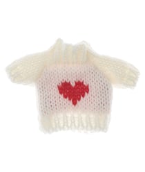 Pull en maille miniature Coeur appartenant à la gamme Monde des lutins de la marque Rico Design multicolor