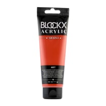 Peinture acrylique - Rouge orangé anthradquinone - 457 - BLOCKX Artist - Qualité beaux-arts - Tube 120ml
