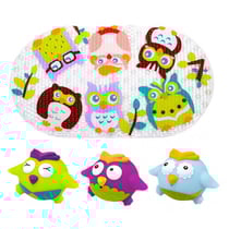 Tapis de bain bebe et 3 aspergeurs oiseaux - escaboo - premier age