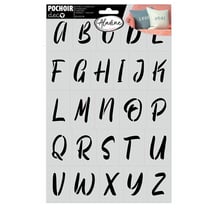 Pochoir de décoration - Alphabet fin - 20 x 30 cm