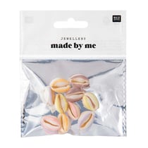 10 Perles - Coquillages pastel - 2 perforations