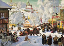 Puzzle 1000 pièces - Boris Kustodiev - Maslenitsa - DToys