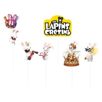 Lapins Crétins™ - Pique à gâteau, lot de 6