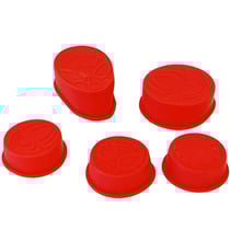 5 Petits moules souples Spiderman Rouge