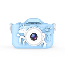 Appareil Photo Enfant HD Double Objectif 2.0MP Jeux Vidéos 32G Expansion 1080p Bleu YONIS