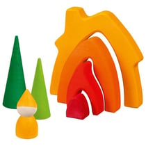 Maison des lutins en bois - Jouet créatif et éducatif
