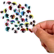 Yeux loucheurs, autocollant, d 8-12 mm, 300 ass./ 1 Pq.