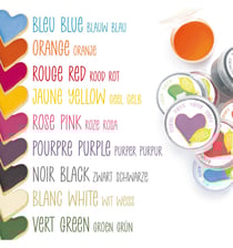 9 mini préparations colorantes d'origine naturelle en poudre