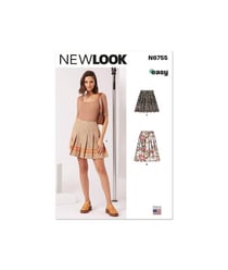 Patron New Look 6755 - Jupe plissée du 34 à 44 (FR) taille n°FR 34-44