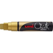 Marqueur - Craie - Pointe large - 15 mm - Or - Uni chalk marker - Uni-Ball