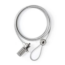 Nedis Câble Antivol PC Portable par Combinaison 1,8m Protection Fiable Argent