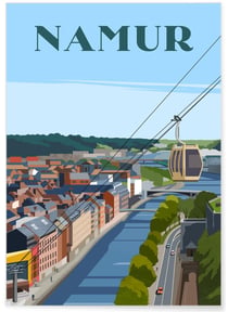 Affiche ville Namur | A3 : 29,7x42cm