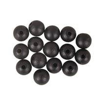 Boules bois percées FSC 100%,mat, ø 10mm, noir, 35 pces
