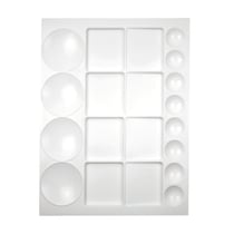 MégaCréa DIY - Grande Palette plastique rectangulaire 20 cases 33x25 cm