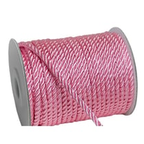 4 mètres de cordon, cordelette unie tressée décoration, scrapbooking couture 4 mm ROSE B