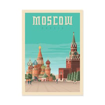 Affiche 30x40 cm - Moscow - Olahoop Travel Posters
