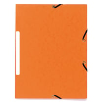 Chemise à élastiques 3 rabats carte marbrée recyclée 355g/m2 - A4 - Orange - x 50 - Exacompta