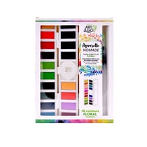 ART et GO Palette Aquarelle Accordéon - 18 couleurs FLORAL