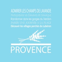 Tableau sur toile Provence bleu clair 30x30 cm