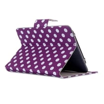 Housse Universelle Tablette Tactile 7 Pouces Violet À Pois Blancs Rabat Pression