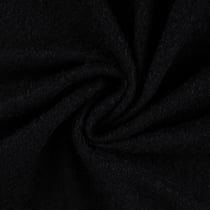 Tissu Laine à bouclette uni Noir