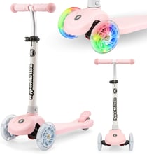 Trottinette 3 roues enfant +3ans 50Kg Max, Frein, Hauteur Réglable 55-70 Roues LED