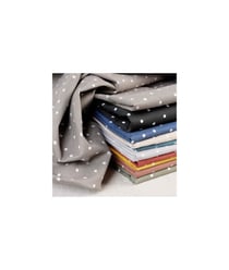 Tissu coton imprimé pois blancs de 140 cm de largeur poisgris vendu par 50 cm