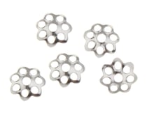 100 COUPELLES PERLE INTERCALAIRE metal argente 6 mm - creation bijoux