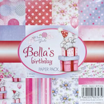 36 papiers fantaisis assorties 15.2 x 15.2 cm Wild Rose Studio BELLA’S BIRTHDAY
