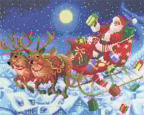 CRYSTAL ART Kit tableau broderie diamant 40x50cm Traineau Père Noël
