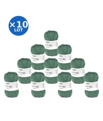 Lot de 10 pelotes QUATTRO de Lang Yarns – 500 g de coton mercerisé 18 Vert
