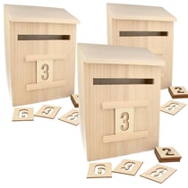 3 calendriers de l'Avent boîte aux lettres DIY en BOIS 28 cm - ARTEMIO