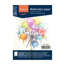 Papier aquarelle lisse Florence - A5 - 100 feuilles - 200 g/m²