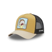 Casquette trucker en coton avec filet Rick & Morty Yellow - Capslab