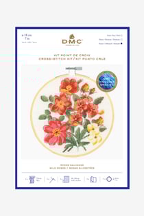 Kit Point de Croix Roses Sauvages