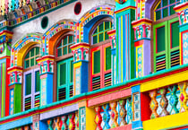 Puzzle 1000 pièces - Façade Colorée, Singapour - Bluebird Puzzle