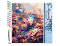 Peinture par Numéro Figured'Art - Papillon butinant - Kit de Loisir Créatif DIY Numéro d'Art Complet - 40x50cm sans châssis en bois