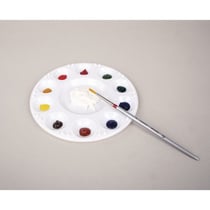 Palette pour mélanger les  couleurs, 10 compartiments, 17,5 cm ø
