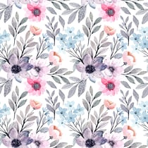 Lot de 4 serviettes en papier découpage collage 33 cm FLEUR MAUVE ROSE F 111
