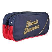 Trousse Rectangulaire FRENCH DISORDER 22 CM - 2 compartiments Colorblock Rouge