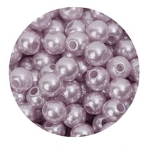 Lot De 200 Perles Nacrées Mauve Clair Acrylique Ø 5 mm - Livraison Gratuite - Creation