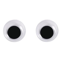 Yeux plastiques avec pupille mobile, 12 mm ø, 10 pces