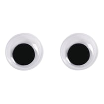 Yeux plastiques avec pupille mobile, 12 mm ø, 10 pces