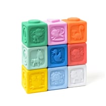 9 cubes sensoriels souples Oxybul
