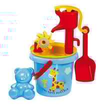 Seau de plage avec pompe a eau et accessoires - gowi - 55837 - jeu d'eau et sable
