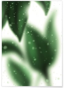 Poster Misty Leaves | A3 : 29,7x42cm
